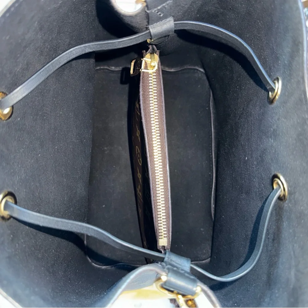 SOLD Louis Vuitton Monogram Neonoe MM Black Bucket Bag - Picture 13 of 14